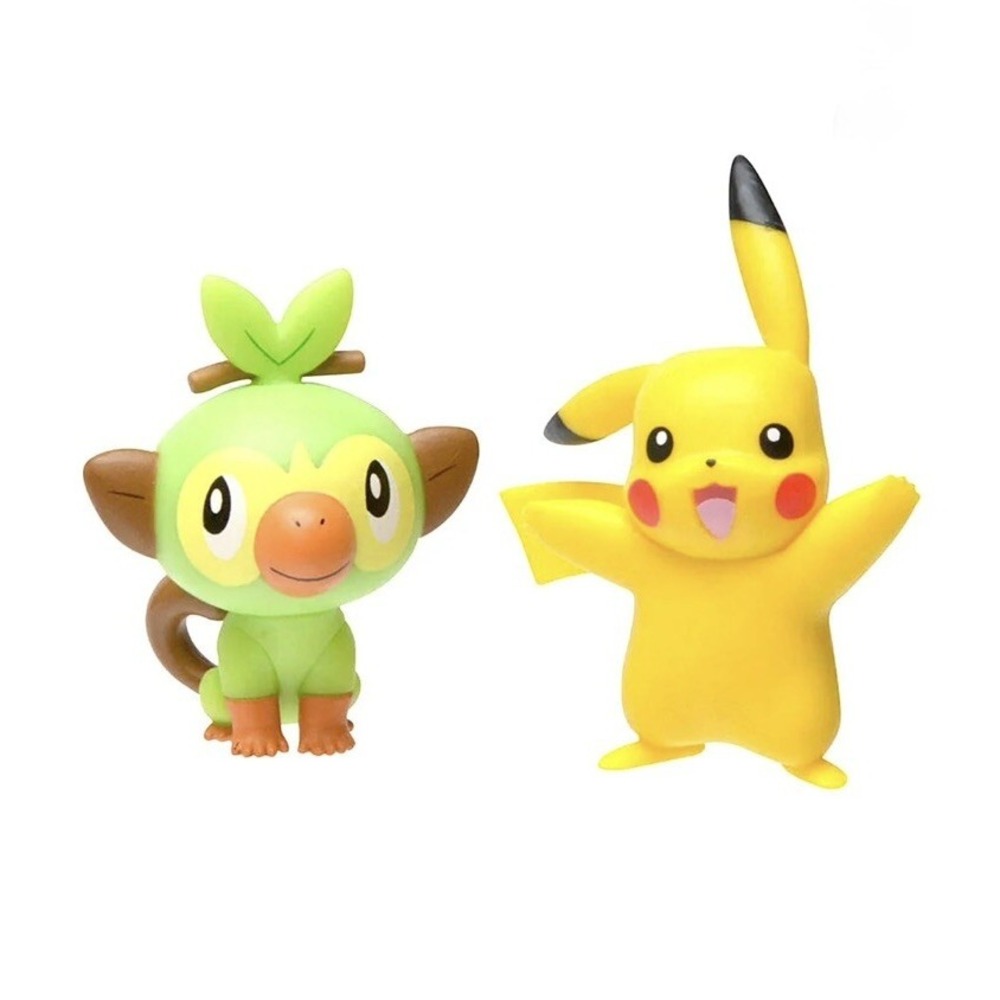 POKEMON 2" Pikachu & Grookey Series 4 Battle Action Figure Pack *NEW*